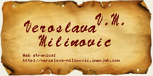 Veroslava Milinović vizit kartica
